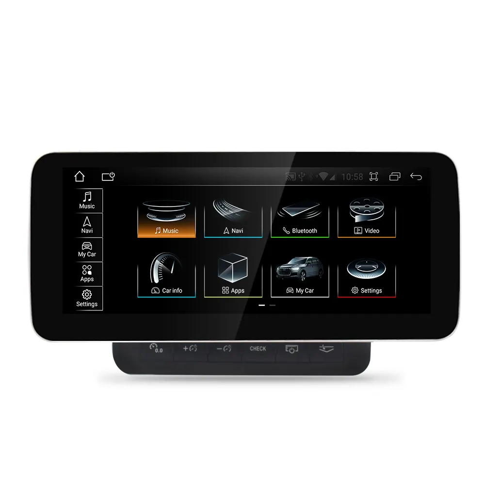 MCX 64GB 10.25 "8 코어 RHD Carplay 스크린 자동차 GPS 대시 네비게이션 시스템 포스트 멀티미디어 안드로이드 라디오 아우디 Q7 2005-2016