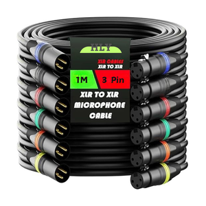 XLR แจ็กเก็ตเชื่อมต่อพีวีซีสายสัญญาณเสียงตัวผู้กับตัวเมียสำหรับไมโครโฟนเครื่องขยายเสียงเครื่องเล่นดีวีดีและลำโพง - Product Image 1