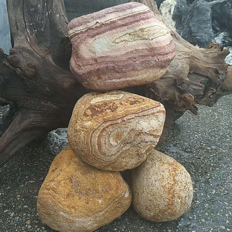 Wood grain pebbles approximately 10-25cm