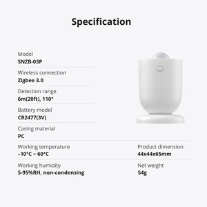SNZB-03P SONOFF 1-10PCS <strong>Zigbee</strong> Motion <strong>Sensor</strong> Faster Detection Smart Life Remote <strong>Control</strong> Via EWeLink Work with Alexa Google Home - Product Image 6
