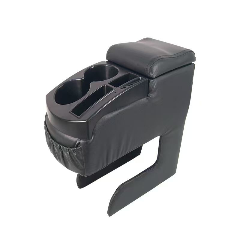 black car armrest box-usb charging with cup holder