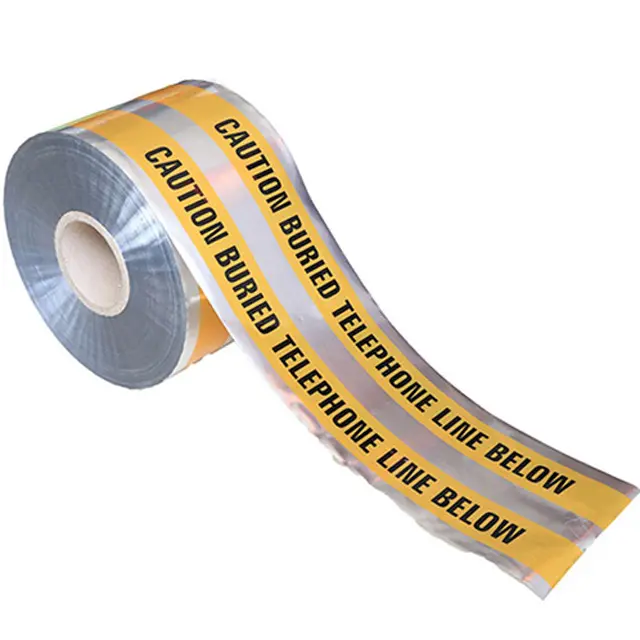 Hochwertiges Aluminiumfolien-Roll-Ground-erkennbares Warnband unterirdisches Warnband