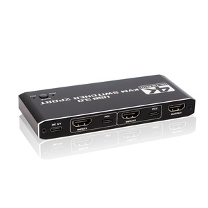 USB3.0 KVM2 in <strong>1</strong> Out Switcher 4K60HZ with Infrared Remote Control Upgraded Version Supports HD <strong>Output</strong> Custom logo Printing
