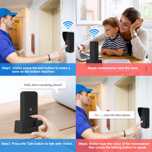 Daytech-timbre de puerta inalámbrico a prueba de agua, Intercomunicador de largo alcance, 4 niveles de volumen, 14 campanas, para el hogar - Product Image 5