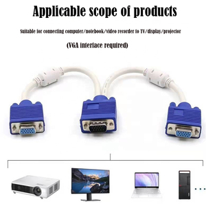 Vga 1 Punto 2 Línea 36 Cable de pantalla dividida de computadora VGA 1pull 2 Monitor Video HD Línea 1 Punto 2 - Product Image 2
