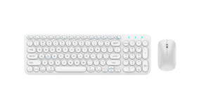 97 Teclas 2,4 Ghz BT Tapa de tecla redonda Escritura silenciosa Teclado de computadora inalámbrico Teclado + juego combinado de ratón para juegos 3 D - Product Image 3