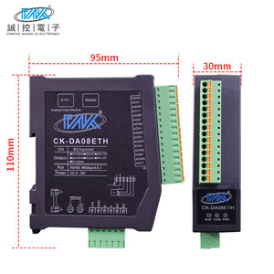 Módulos PLC de salida analógica de 12 bits y 8 vías, Protocolo multisistema Modbus Tcp, Ethernet, producto de entrada y salida remota