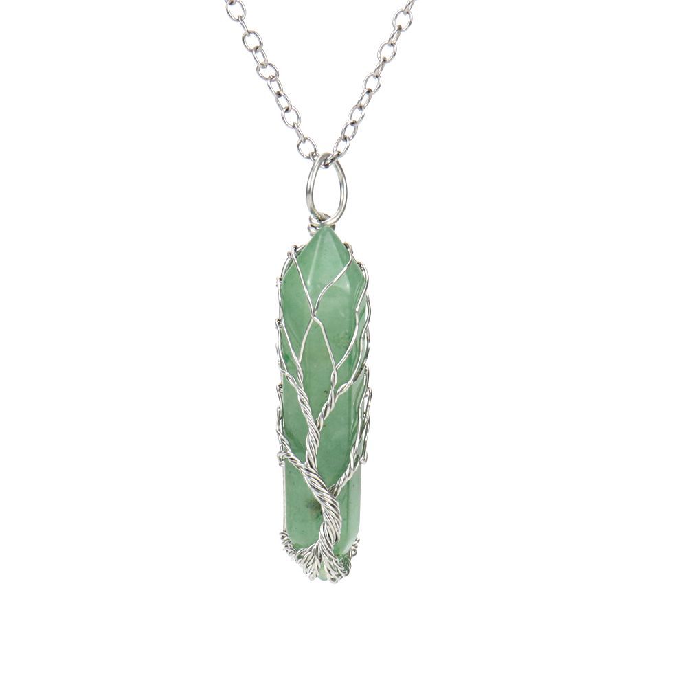 Silver+Green aventurine