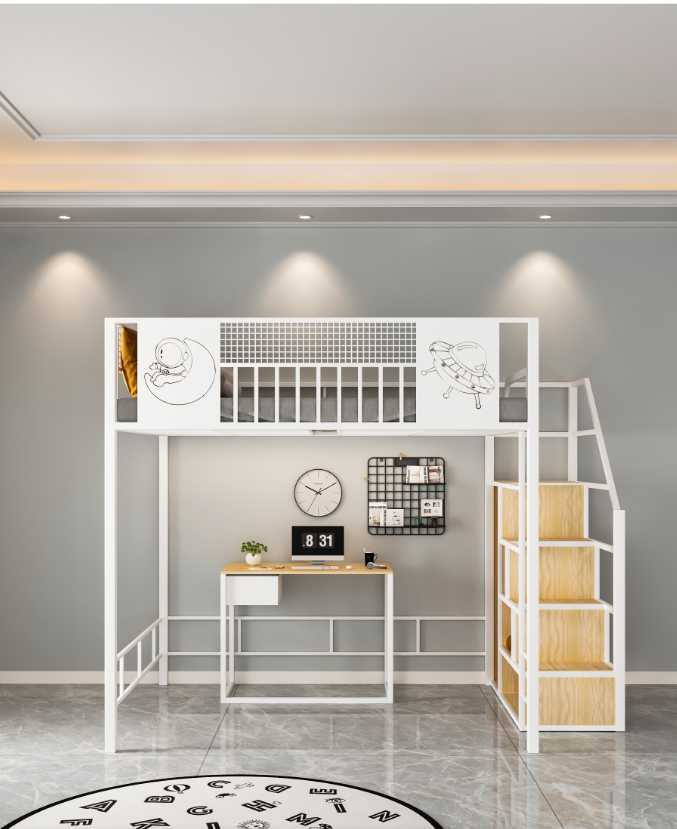 Blanc (échelle d'armoire droite)