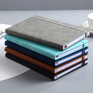 Пользовательский логотип A5 ноутбук эластичный ремешок держатель ручки Pu блокнот напечатанный логотип Дневник Блокнот Книга PU кожаный блокнот - Product Image 4
