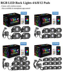 4 6 8 12 bakla RF uzaktan ve telefon App kontrol Mini ışık araba için çakarlı lamba LED kaya lamba - Product Image 6