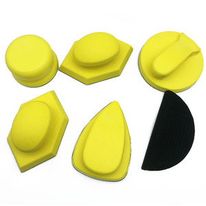 Bán buôn tay PU bọt chà nhám khối của nhãn hiệu chà nhám tấm móc và vòng lặp Pad cho gỗ <span class=keywords><strong>Craft</strong></span> DIY làm việc công cụ mài mòn - Product Image 6