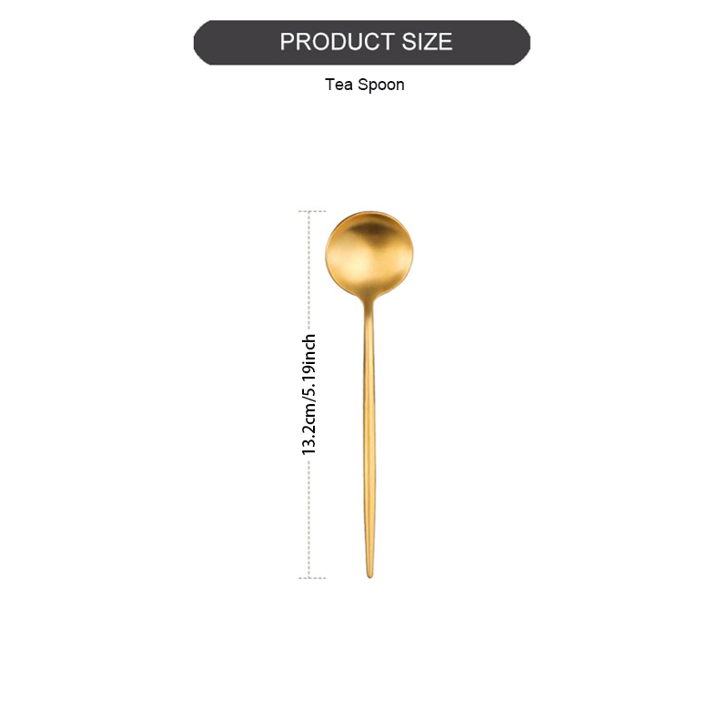 Cucchiaino da tè in oro opaco