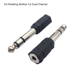 <strong>6.5</strong> Rotating 3.5 Dual Channel Connector 6.35mm <strong>Jack</strong> Stereo Female Socket Panel Mount Audio MIC Cable Terminal Earphone Male - Product Image 2