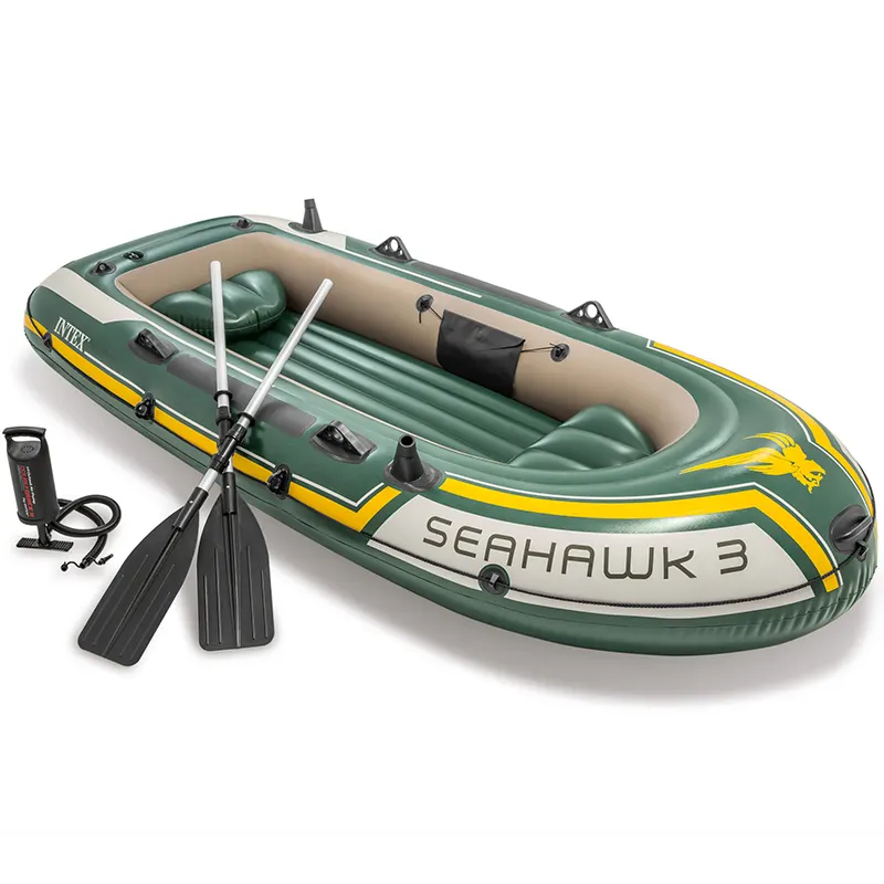 Intex-barco inflable SEAHAWK 3, Kayak de pesca de plástico, barco inflable, ríos, lagos, serie portátil, 68380
