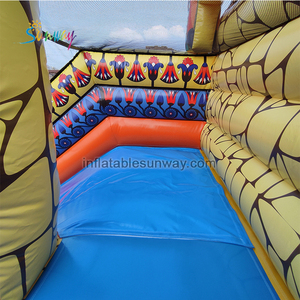 PVC Inflatable ngoài trời trượt với hồ bơi Inflatable Ai Cập phong cách trượt Inflatable kim tự tháp trượt - Product Image 4