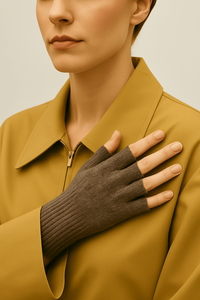 Guanti invernali comodi Unisex personalizzati all'ingrosso in maglia 100% cotone caldo a mano per gli sport all'aria aperta - Product Image 4