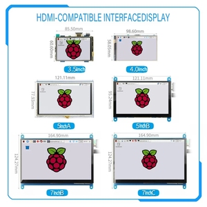 3,5 Zoll 4 Zoll 5 Zoll 7 Zoll 10,1 Display Raspberry Pi LCD resistiver kapazitiver Touchscreen für Raspberry Pi 3 4