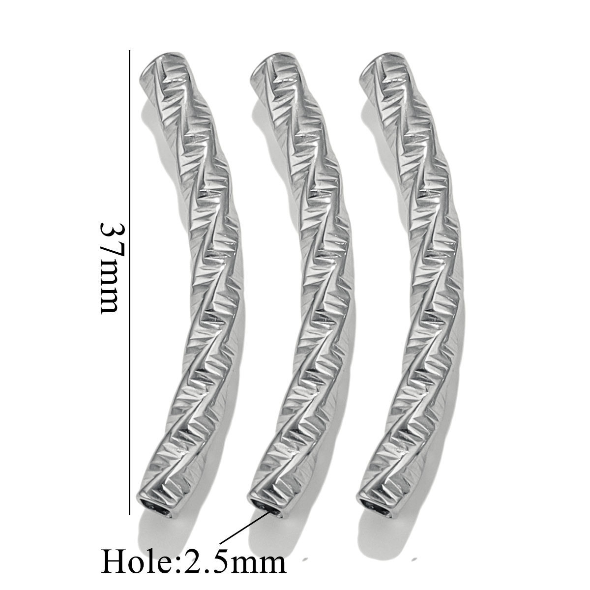 Trou F 2,5 mm * 37 mm-couleur argent