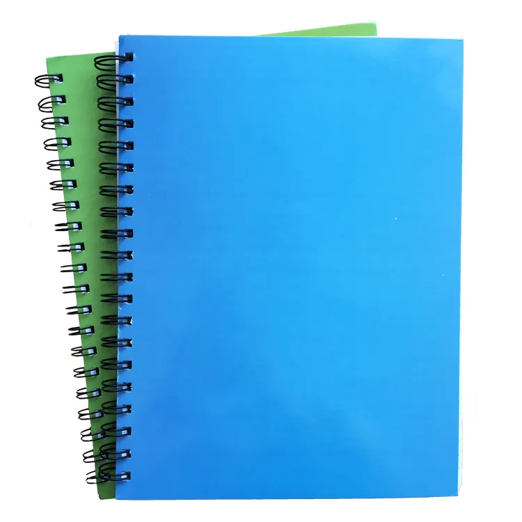 Cubierta de plástico suave Pp A4, cuaderno en espiral de tapa dura, venta al por mayor