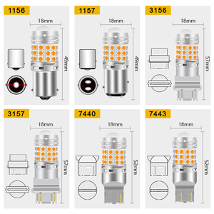 TGZ Turn Signal Spotlights Len Decoder P21W Ba15s 1156 1157 Bay15d <strong>LED</strong> Lamp Canbus 10-30V 42SMD Car Reverse Brake Parking Bulb - Product Image 6