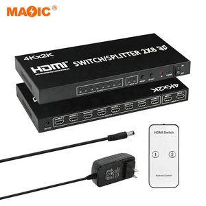 2,0 Hdmi Switch Splitter 2x8 Video Converter 2 Entrada 8 Salida Hdmi Switcher 4K 60Hz Hdmi Switch