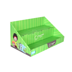 Cajas de exhibición de mostrador de cartón personalizadas Mesa de papel reciclado Gancho superior CDU Unidad de exhibición Expositor plegable