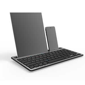 OEM定制BLE便携式无线平板手机键盘，带凹槽，适用于IOS安卓视窗iPad iPhone - Product Image 1