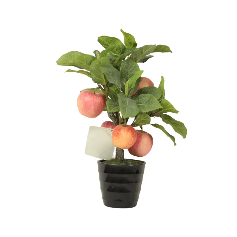 Árbol frutal de Color Natural, planta de paisaje, fruta de plástico, árbol de manzana Artificial para exportador