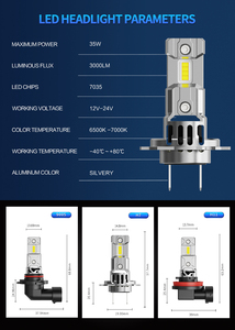ทั้งหมดในหนึ่งแสงฮาโลเจนเปลี่ยนสูง Canbus H7 28S 70W 7600Lm รถไฟ LED LED ไฟหน้า H7 - Product Image 2