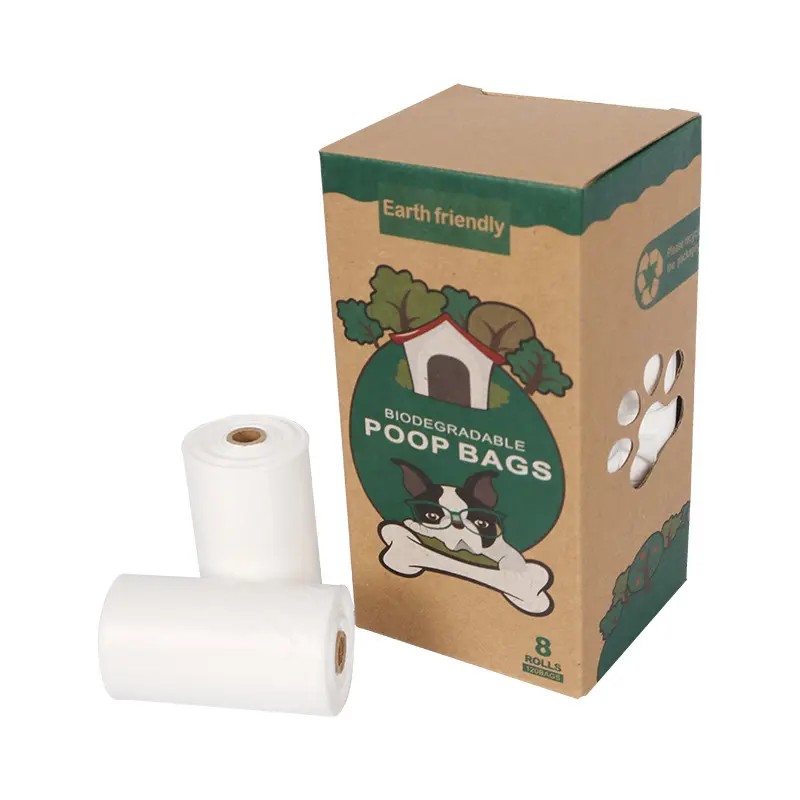 Pet Groom ing Tool Benutzer definiertes Paket Pop Bag Biologisch abbaubare Poop Bag für Pet Dog Cat Solid 15 Mikron Pet Waste Bag