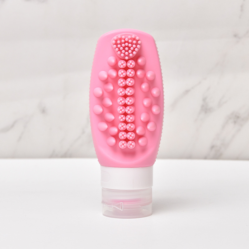 Pink-multifunctional silicone dispensing bottle