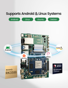Android 12 Dual Ethernet Quad Core Placa base integrada RK3588 Placa base con procesador de brazo incorporado