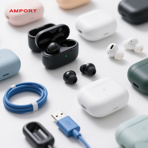 Tùy chỉnh thiết kế phù hợp hai màu Tai nghe bluetooth tiêm đúc thép cho thương hiệu amport - Product Image 1