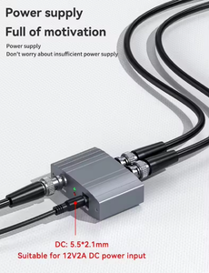 <strong>1</strong> in <strong>2</strong> Out SDl Distributor HD-<strong>SDI</strong> 3G-<strong>SDI</strong> 1080P 60Hz With DC 12V Aluminum Alloy Obs Video <strong>Splitters</strong> Converters for Webcam Camera - Product Image 4