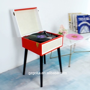 Excellent Sound Quality Factory Offer Turntable Record Players Vinyl Record Player Suitcase Gramophone <strong>with</strong> 4 Legs Style - Product Image 2