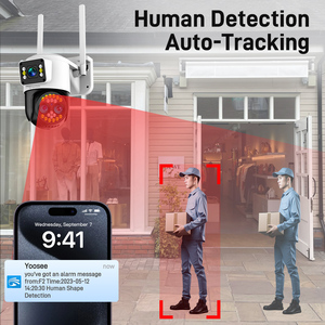 DIFANG 8MP 10X Zoom WiFi güvenlik kamerası açık, 3 Lens 2 ekran iki yönlü ses, hareket algılama kablosuz güvenlik IP kamera - Product Image 5