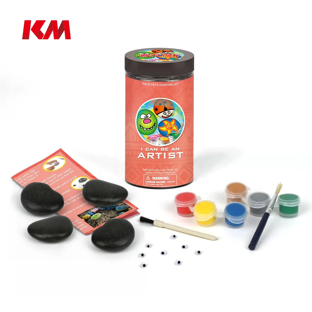 Venta caliente madre educativos no-tóxicos diy magia piedra ICANbe roca mascotas pintura artes y artesanía de juguete para los niños 6,7 8 Multi