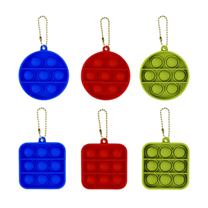 Bán buôn tùy chỉnh Silicone đồ chơi Mini <span class=keywords><strong>Pop</strong></span> căng thẳng cứu trợ Keychain Mặt dây chuyền phụ kiện mini popping Thần Tài Keychain - Product Image 5