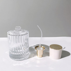 Wholesale Striped <strong>Perfume</strong> Bottle 30ml 50ml 100ml Empty Round Glass <strong>Perfume</strong> Bottles Customized - Product Image 4