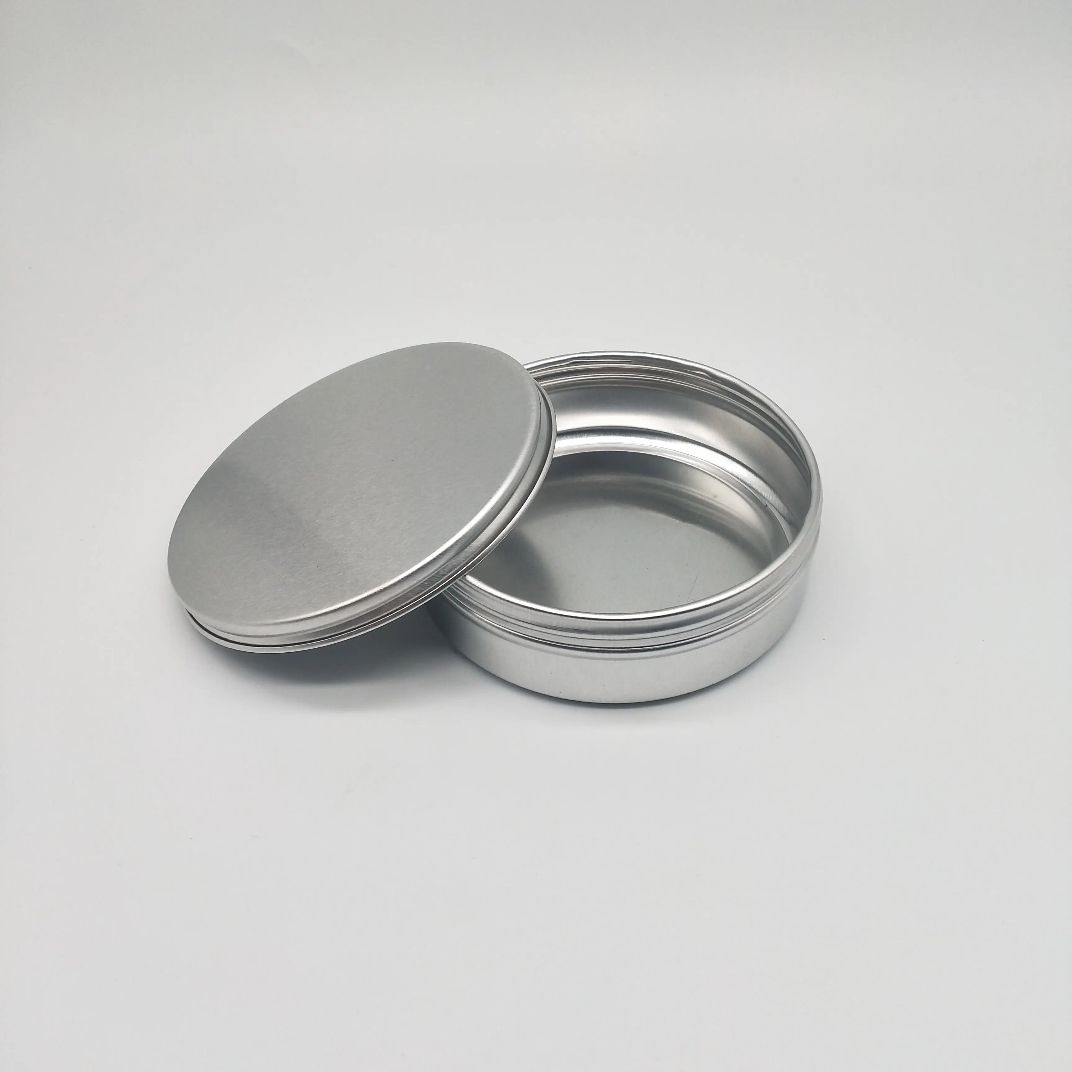 4oz 120ml eco-friendly vuoto rotondo in metallo alluminio può sapone di lusso con tappo scatola di latta contenitore barattolo di cera