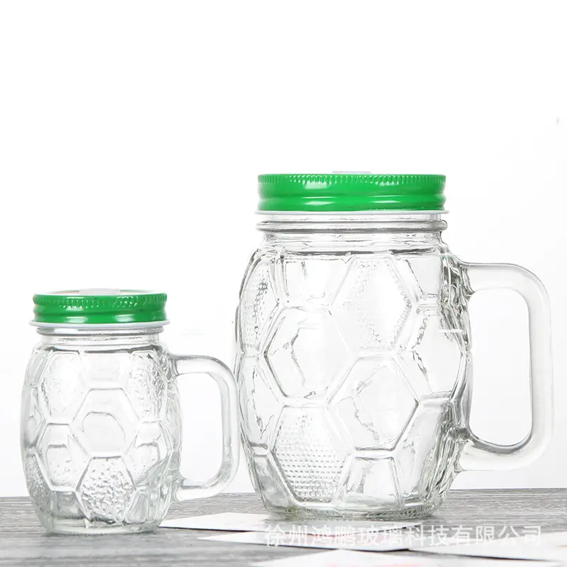 Holesale-Juego de tazas de vidrio para cerveza, vasos redondos transparentes para bebidas frías con pajita, para el hogar