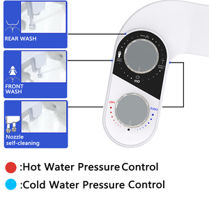 LSCOLO OEM/ODM Roll Over <strong>Image</strong> to Zoom in SlimEdge Simple <strong>Bidet</strong> Toilet Attachment in White With Dual Nozzle, Fresh Water Spray - Product Image 2