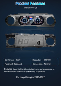 Geeignetes Upgrade auf LCD-Instrumenten tafel, Plug & Play, keine Programmierung für 18-22 Jeep Wrangler erforderlich - Product Image 2