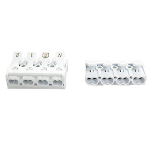 Bloque de terminales de cable de empuje de 3 pines sin tornillos Tipo de empuje de 5 posiciones con pie fijo - Product Image 3