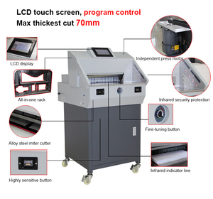 Tagliacarte ghigliottina 46cm dimensione A4/A3 460 v7 Mcgs unità di programmazione di controllo nuovo programma macchina per il taglio della carta - Product Image 5