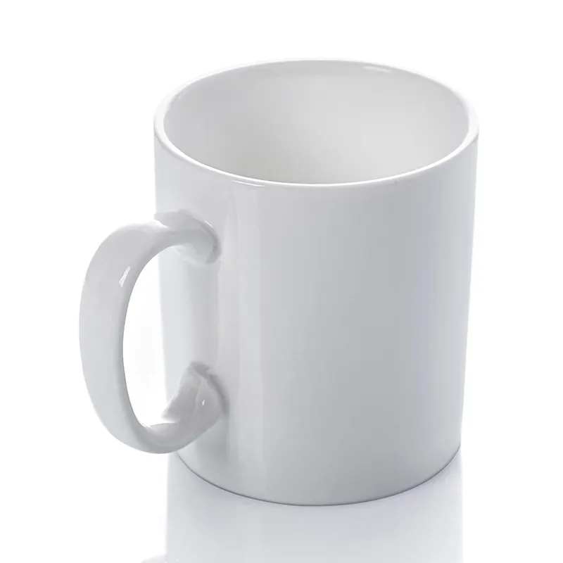 Tazas de porcelana blanca sin mango, diseño moderno y barato, tazas de café de cerámica única con tapa, 280Ml, venta al por mayor