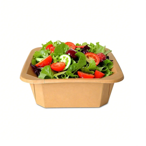 优质一次性餐具环保优质方形碗矩形纸托盘外卖食品 - Product Image 1