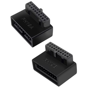USB 3.0 19/20pin ตัวผู้ตัวเมียอะแดปเตอร์แปลง90องศาสำหรับซ็อกเก็ตเชื่อมต่อเมนบอร์ด PH19A PH19B สต็อกสินค้า - Product Image 1