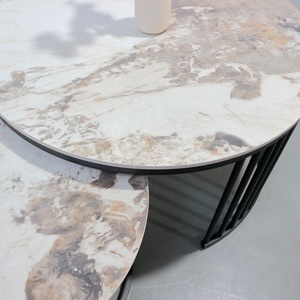 Juegos de mesa de anidación modernos, muebles pequeños para sala de estar, mesa auxiliar de extremo, soporte de noche, mesa de centro, Juego de 2 - Product Image 2